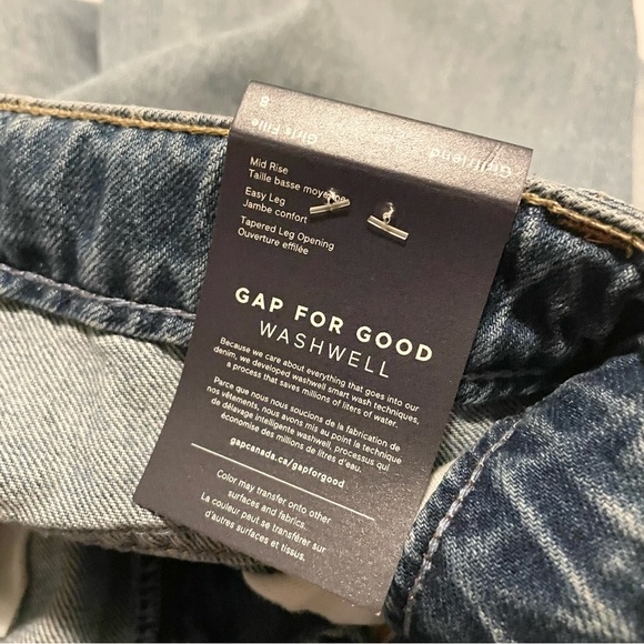 Gap Kids Denim Patch Girlfriend Jeans Size 8 - Picture 15 of 15